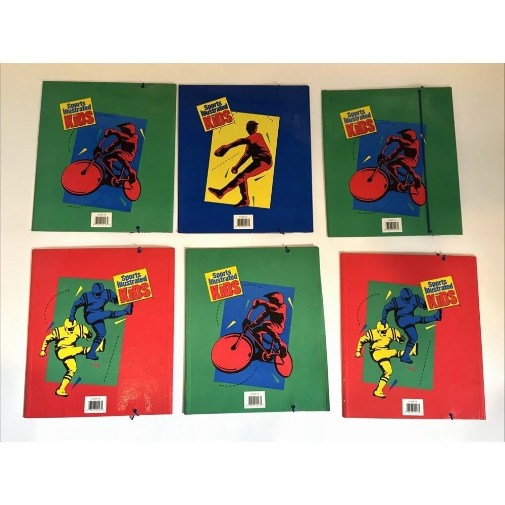 Vintage Sports Illustrated for Kids Assignment Folders Lot of 6 Colorful 1991
